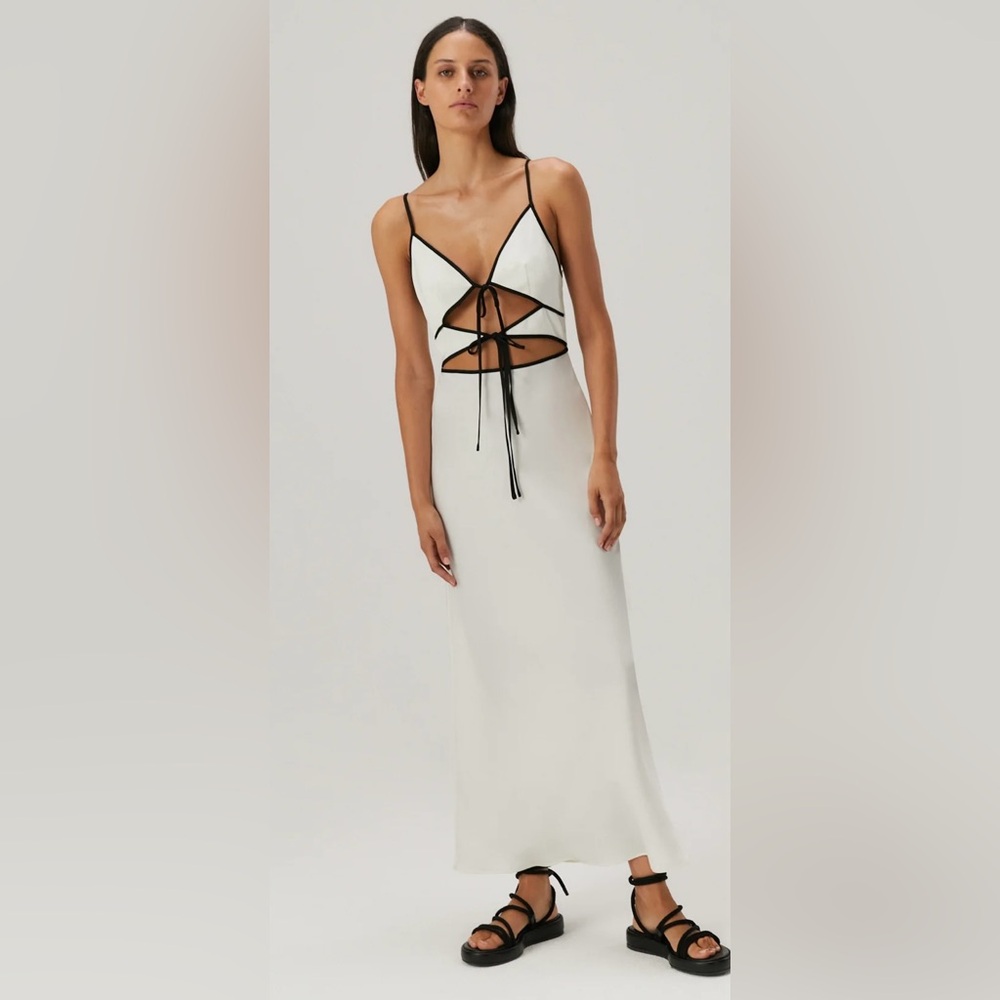 Mishka White Dress with Black Accents